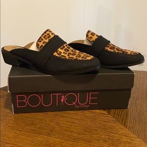 Corkys Leopard Mule Shoes